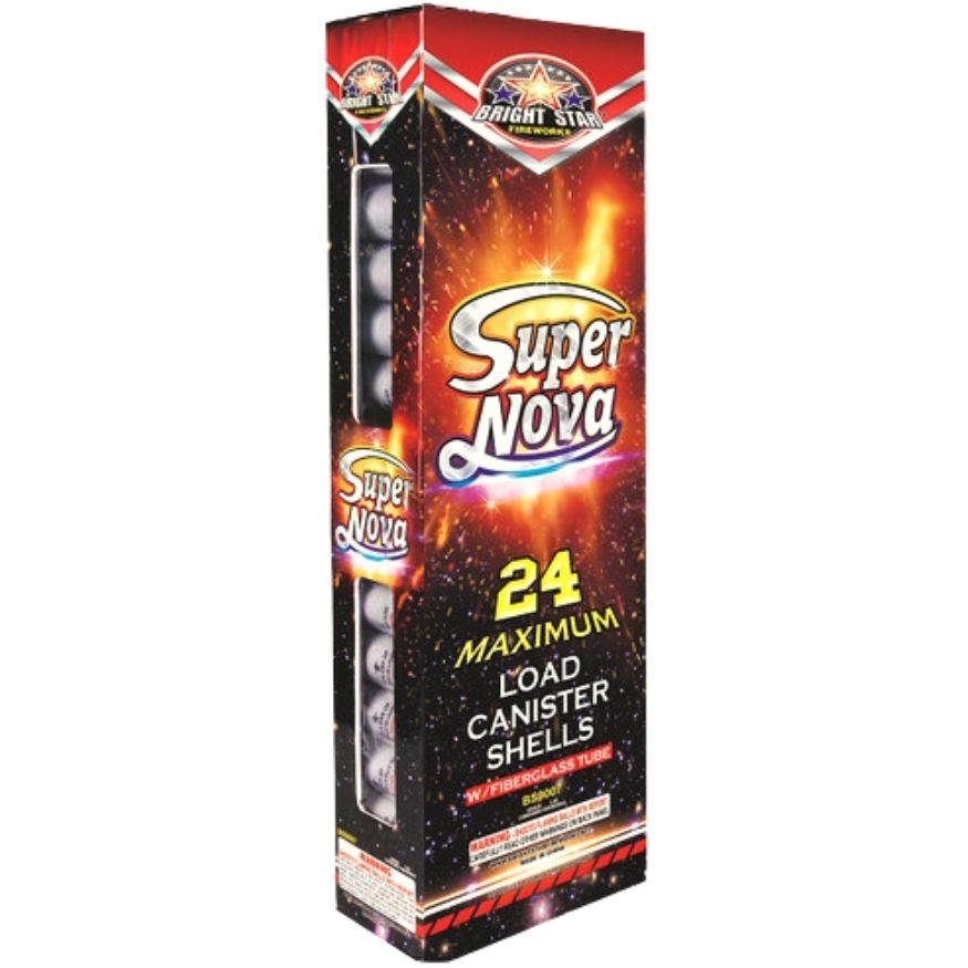 Super Nova | 24 Break Artillery Shell by Bright Star Fireworks -Shop Online for Large Canister Kit™ at Elite Fireworks!
