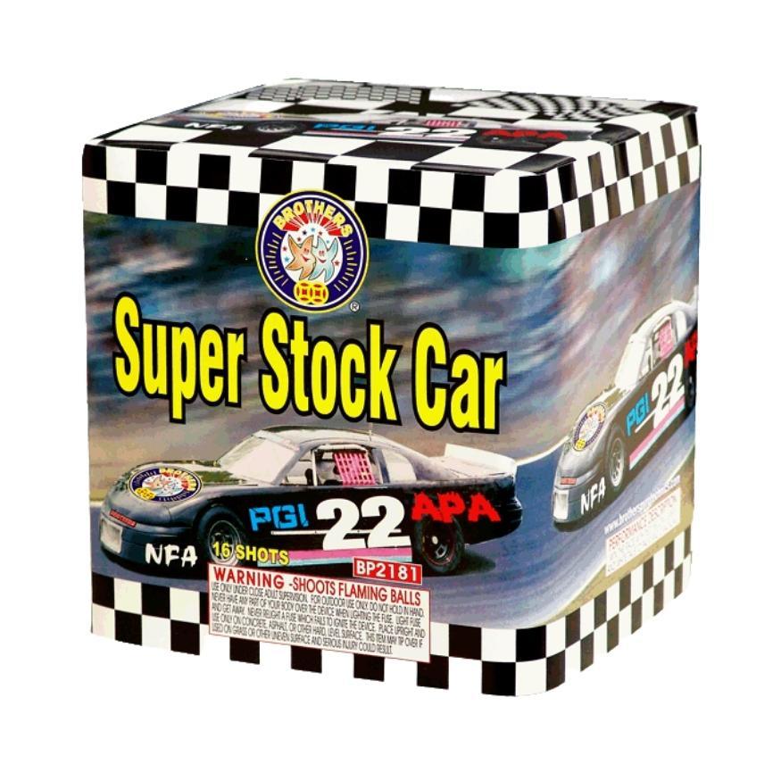 Super Stock Car | 16 Shot Aerial Repeater by Brothers Pyrotechnics -Shop Online for Standard Cake at Elite Fireworks!