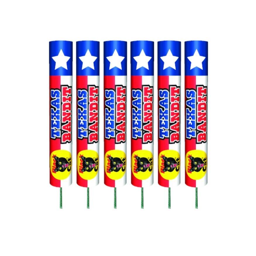 Texas Bandit Rocket | 26" Rocket Projectile by Black Cat Fireworks -Shop Online for Standard Rocket at Elite Fireworks!