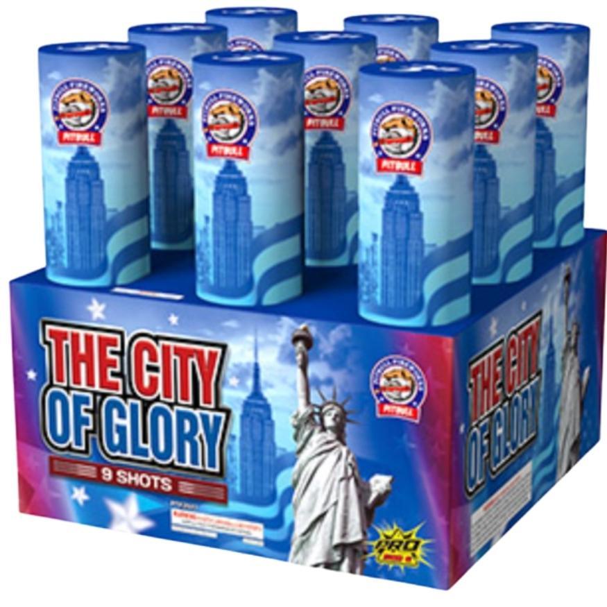 The City of Glory | 9 Shot Aerial Repeater by Pitbull Fireworks -Shop Online for NOAB Cake at Elite Fireworks!