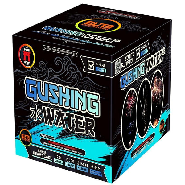 The Elements™ | 71 Shot Box Kit™ - Blazing Fire™ - Breezing Air™ - Gushing Water™ - Quaking Earth™ by Pyro Jinja® -Shop Online for Large Cake at Elite Fireworks!