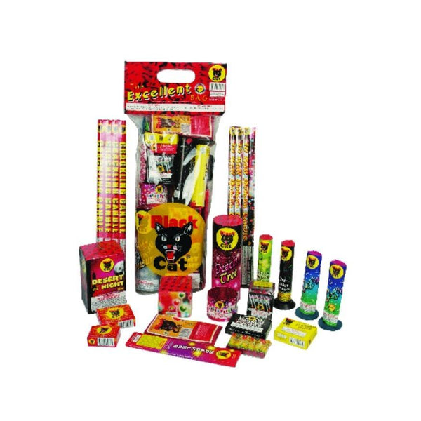 The Excellent Bag | Aerial & Ground Mix Variety Assortment by Black Cat Fireworks -Shop Online for Standard Select Kit™ at Elite Fireworks!