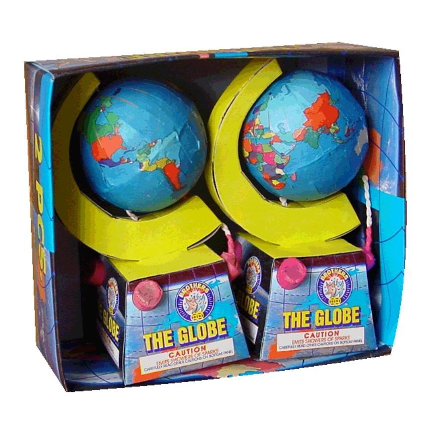 The Globe | Toylike Paper-craft Globe Shape Ground Novelty by Brothers Pyrotechnics -Shop Online for X-tra Large Novelty™ at Elite Fireworks!