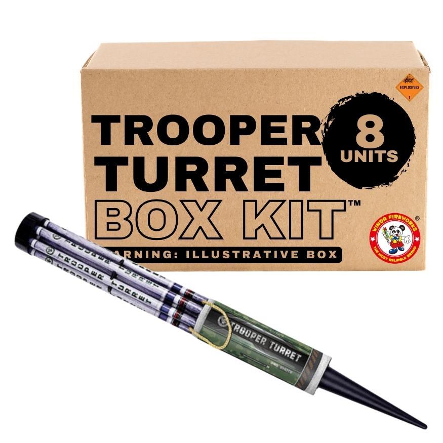 Trooper Turret | 240 Shot Barrage Candle by Winda Fireworks -Shop Online for X-tra Large Candle™ at Elite Fireworks!
