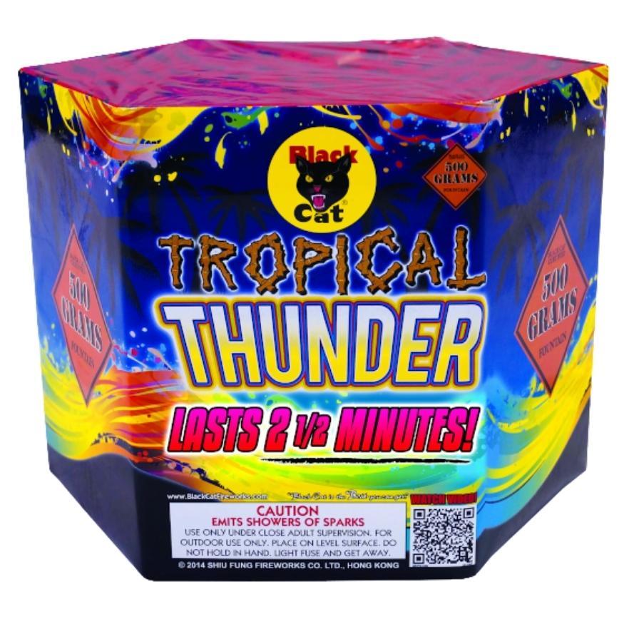 Tropical Thunder | X-tra Large™ Shower Fountain Spur™ by Black Cat Fireworks -Shop Online for X-tra Large Fountain™ at Elite Fireworks!