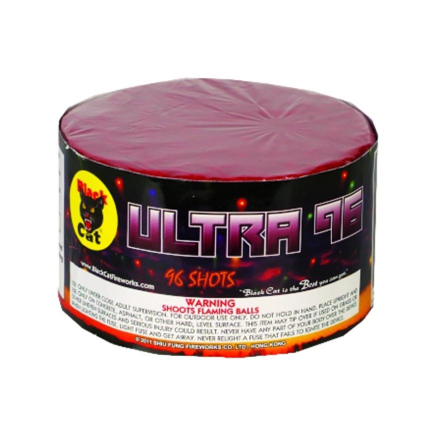 Ultra 96 | 96 Shot Aerial Repeater by Black Cat Fireworks -Shop Online for Standard Cake at Elite Fireworks!