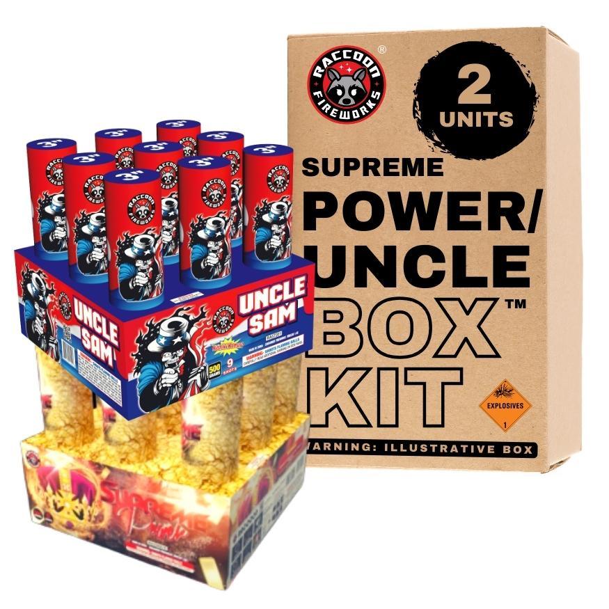 Uncle Sam - Supreme Power | 18 Shot NOAB Box Kit™ by Raccoon Fireworks -Shop Online for NOAB Cake at Elite Fireworks!