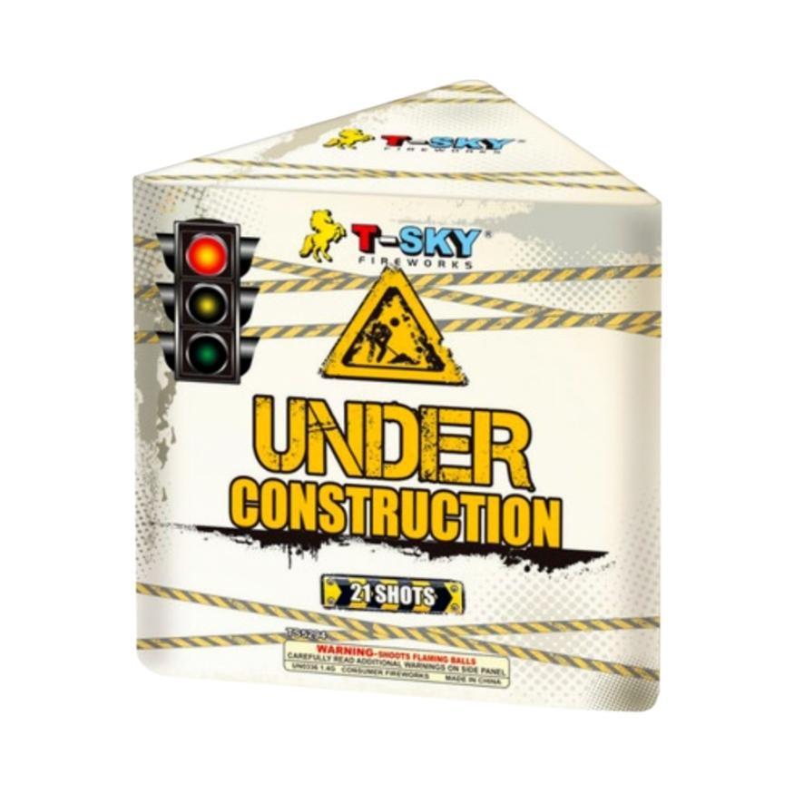 Under Construction | 21 Shot Aerial Repeater by T-Sky Fireworks -Shop Online for Standard Cake at Elite Fireworks!