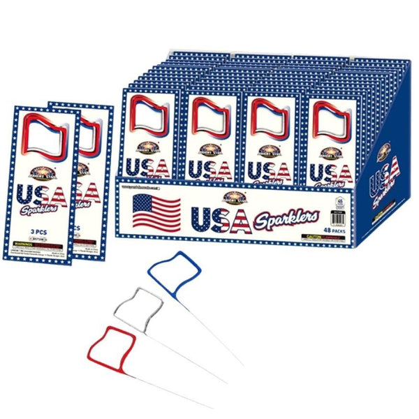 USA Sparklers | Special Shape Metal Handheld Sparkler by Bright Star Fireworks -Shop Online for Standard Sparkler at Elite Fireworks!