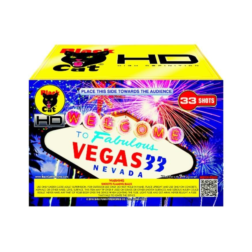 Vegas 33 | 33 Shot Aerial Repeater by Black Cat Fireworks -Shop Online for Large Cake at Elite Fireworks!