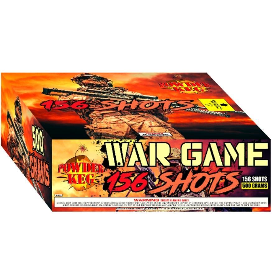 War Game | 156 Shot Aerial Repeater by Powder Keg Fireworks -Shop Online for Zipper Cake at Elite Fireworks!