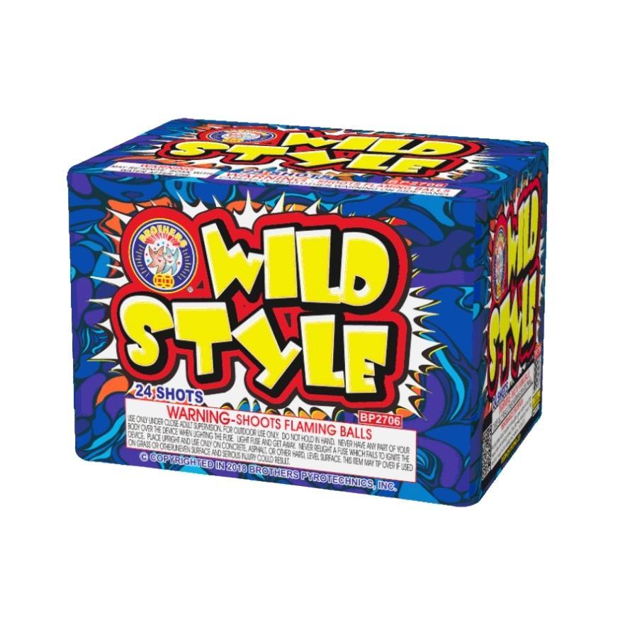 Wild Style | 24 Shot Aerial Repeater by Brothers Pyrotechnics -Shop Online for Standard Cake at Elite Fireworks!