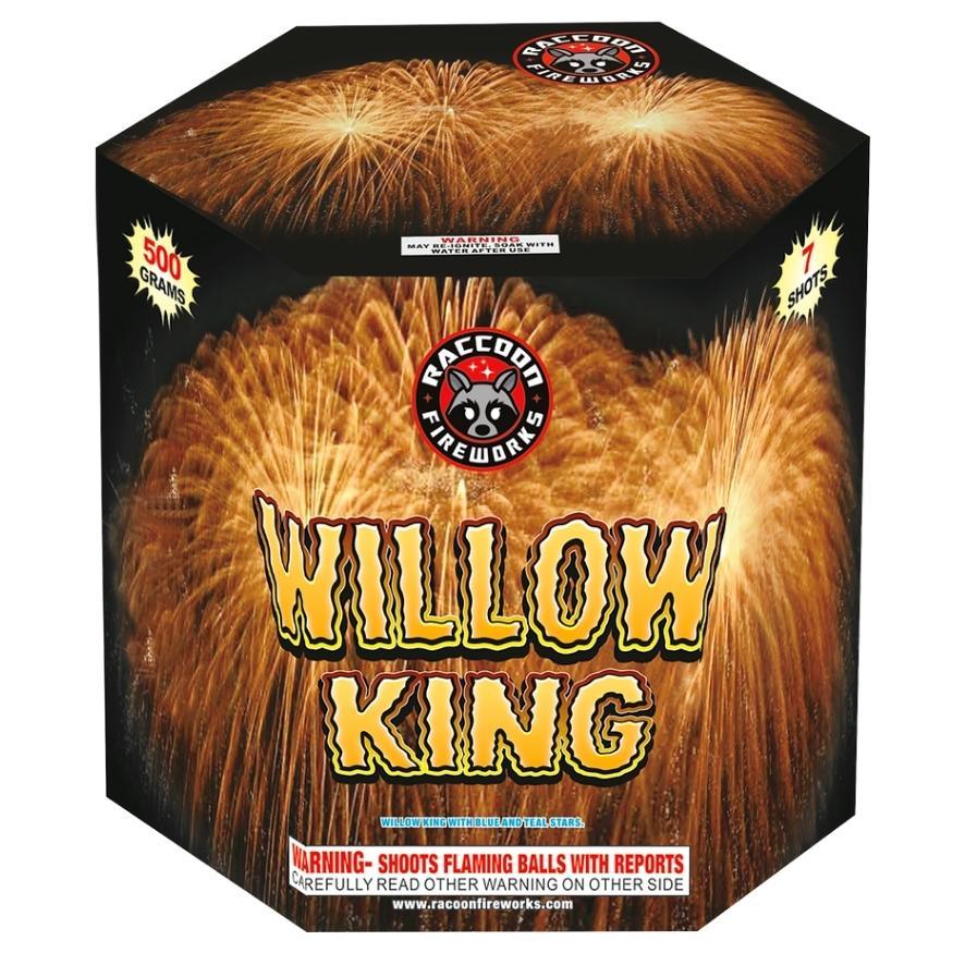 Willow King | 7 Shot Aerial Repeater by Raccoon Fireworks -Shop Online for X-tra Large Cake™ at Elite Fireworks!