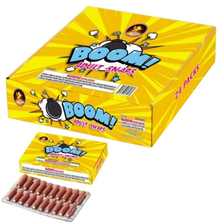 Yellow - Boom! Adult Snaps | 20 Shot Single Snap Noisemaker by T-Sky Fireworks -Shop Online for Large Snapper at Elite Fireworks!